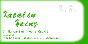 katalin heinz business card
